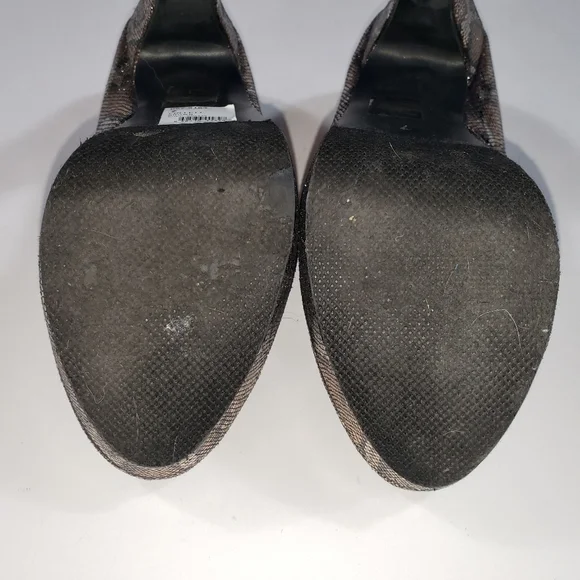 Brown Metallic Snake Print Platform Block Heels Women Sz 7 Career Workwear Pumps - Picture 13 of 13